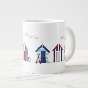 Caneca De Café Grande Large Mug - Beach Huts