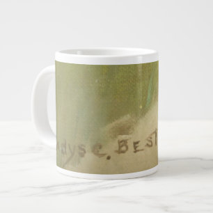 Caneca De Café Grande Large Vintage Mug/Gladys C> Melhor impressão/metro