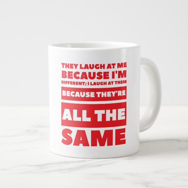 Caneca De Café Grande Laugh Jumbo Mug (Frente Esquerda)