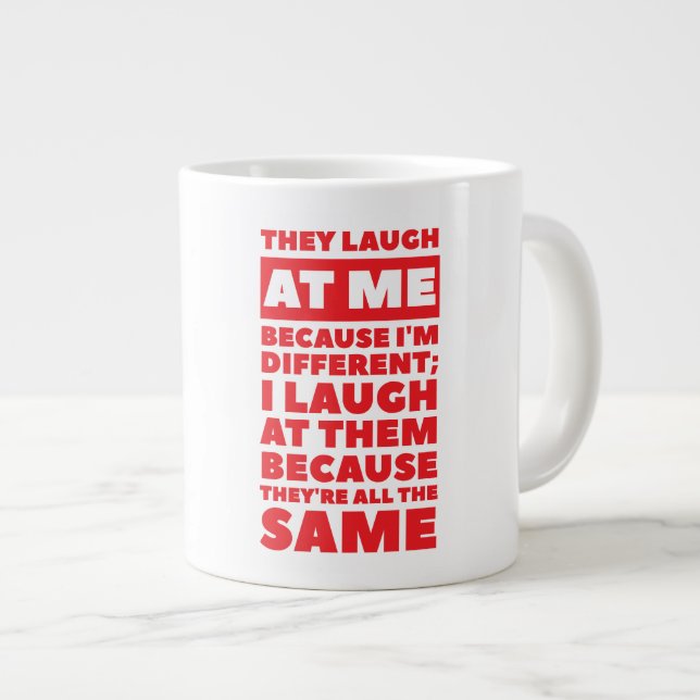 Caneca De Café Grande Laugh Jumbo Mug (Frente Esquerda)