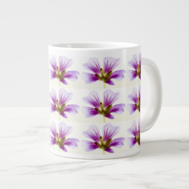 Caneca De Café Grande Lavanda da Taça Flor (Frente Esquerda)