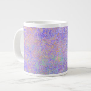 Caneca De Café Grande Lavanda Psicodélica Pastel de Neon Roxo