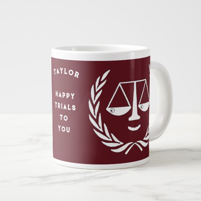 Caneca De Café Grande Lawyer Novelty Gift Personalizado Giant Coffee Mug (Frente Esquerda)