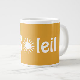Caneca De Café Grande Le Soleil Sunshine francês Cores personalizadas 
