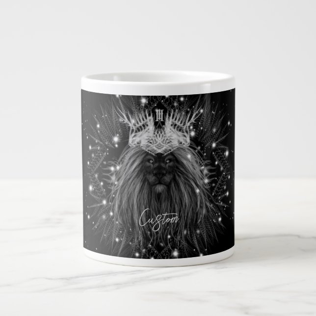 Caneca De Café Grande Leão de Starlight com Monograma Coroa (Frente)