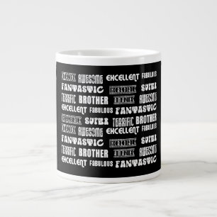 Caneca De Café Grande Legal Design Moderno para Irmãos : Palavras posit
