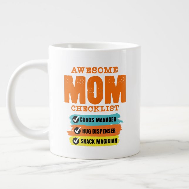 Caneca De Café Grande Legal mãe incrível (Esquerda)