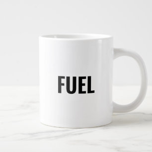 Caneca De Café Grande Legal minimalista de letras pretas a combustível