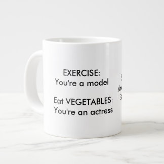 Caneca De Café Grande Lembretes Positivas do Modelo de Atriz