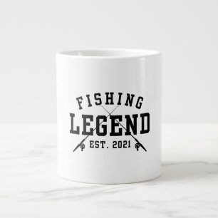 Caneca De Café Grande Lenda da Pesca Estabelecida 2021