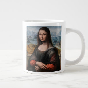 Caneca De Café Grande Leonardo da Vinci  Mona Lisa