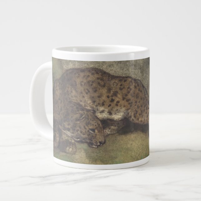 Caneca De Café Grande Leopardo e Serpente (Frente Esquerda)