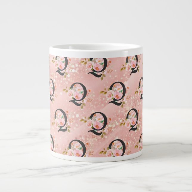 Caneca De Café Grande Letra Q (Frente)
