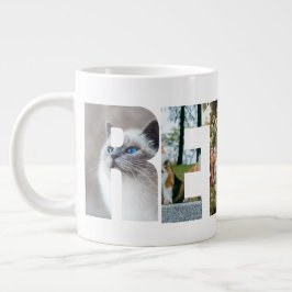 Caneca De Café Grande Letras Personalizadas para Aposentadoria com Fotos