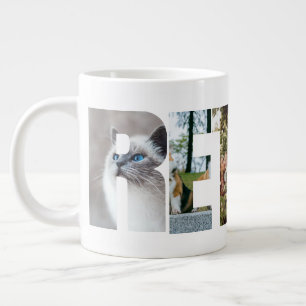 Caneca De Café Grande Letras Personalizadas para Aposentadoria com Fotos