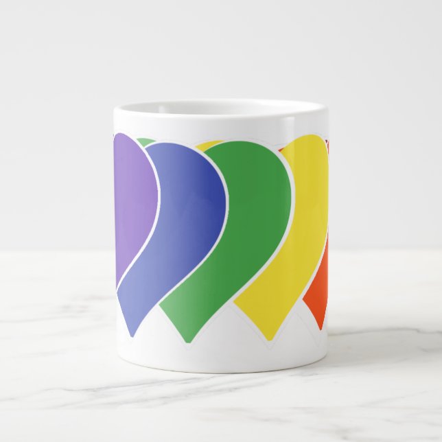 Caneca De Café Grande LGBTQ+ LGBTQ Orgulho gay transgénero Trans (Frente)