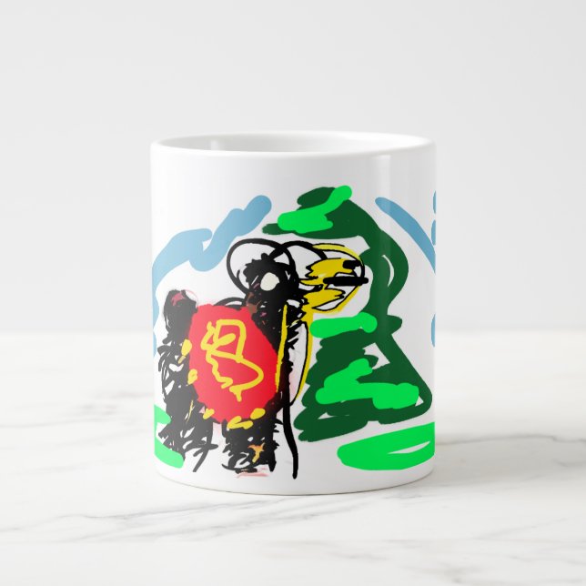 Caneca De Café Grande Lhama divertida   (Frente)