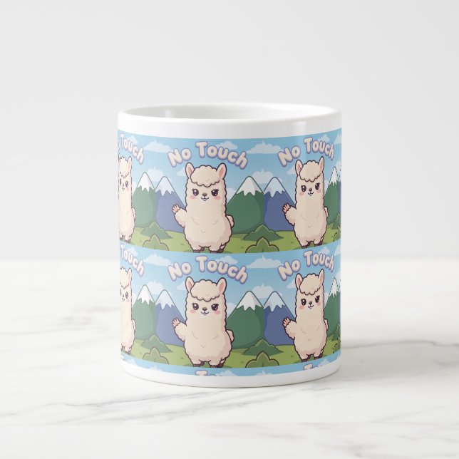 Caneca De Café Grande Lhama Fofa  (Frente)