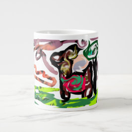 Caneca De Café Grande Lhama Preguiçoso