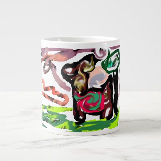 Caneca De Café Grande Lhama Preguiçoso (Frente)
