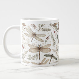 Caneca De Café Grande Libélulas Espírito de Feriado