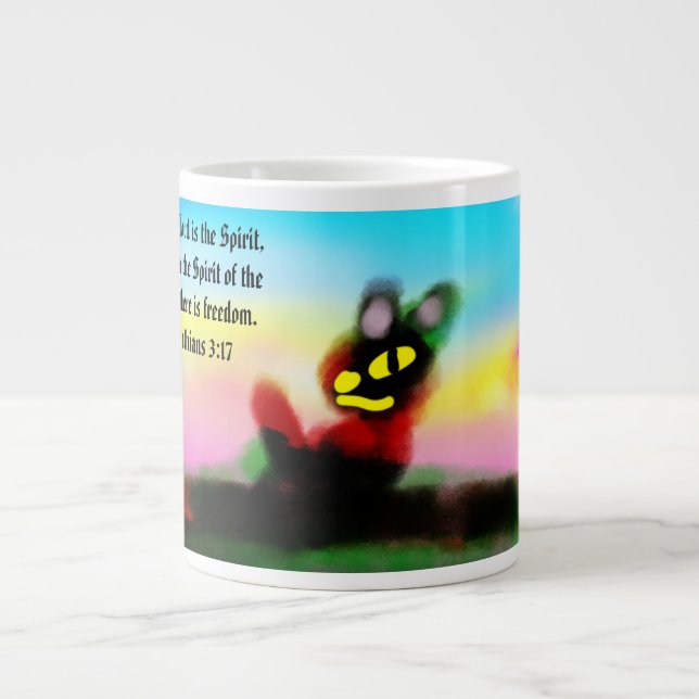 Caneca De Café Grande liberdade de Jesus  (Frente)