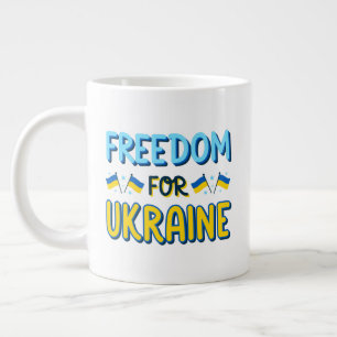 Caneca De Café Grande Liberdade para a Ucrânia Specialty Jumbo Mug