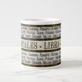 CANECA DE CAFÉ GRANDE LIBRA - ESCALAS - CAFÉ/SOPA/JUMBO MUG - TEXTO