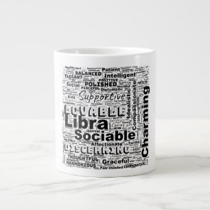 Caneca De Café Grande Libra Zodiac Word Cloud Inspiração