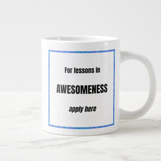 Caneca De Café Grande Lições de Incrível (Direita)
