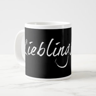 Caneca De Café Grande Lieblingspapa - weißer Schriftzug 00001