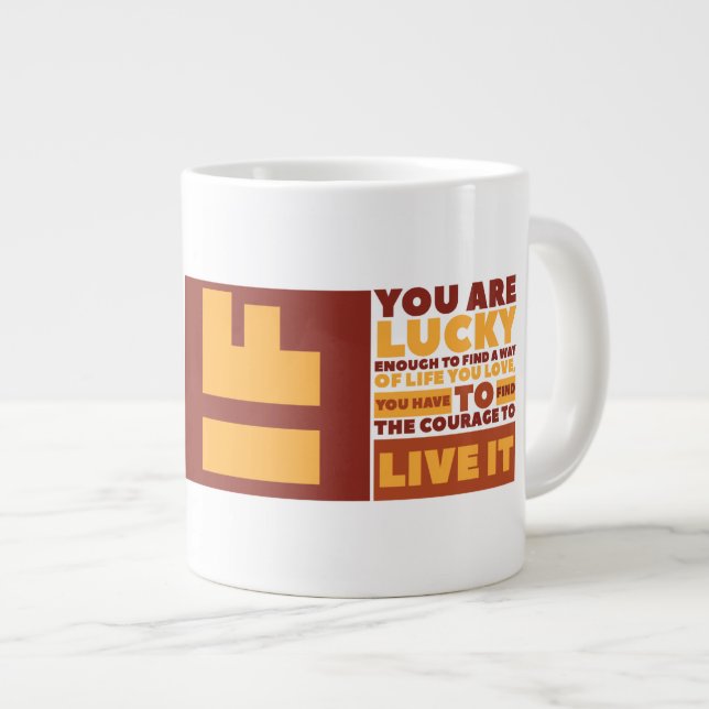 Caneca De Café Grande Life Jumbo Mug (Frente Esquerda)