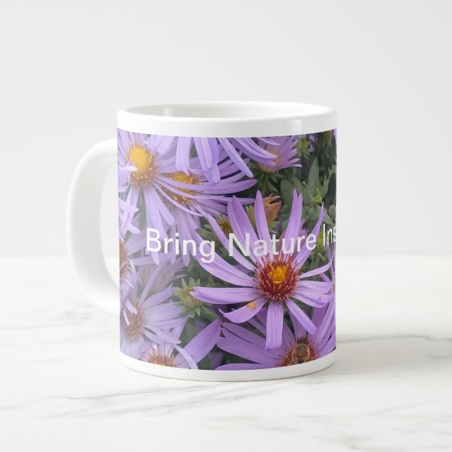 Caneca De Café Grande Lilac Flower Jumbo Specialty Mug (Frente Esquerda)