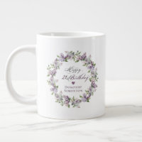 Lilac Purple aniversário de 21 anos personalizado