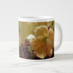 Caneca De Café Grande Lily Buquê Mug Rosa