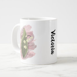 Caneca De Café Grande Lily da Felicidade do Vale Personalizada