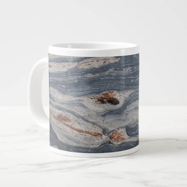 Caneca De Café Grande Limestone Boudinage Rock Impressão (Frente Esquerda)