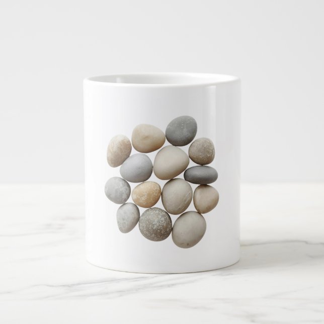 Caneca De Café Grande Limestone Tonal Arch Minimalist Wall Art (Frente)