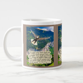 Caneca De Café Grande Linda Escritura de Águia Isaiah 40:31