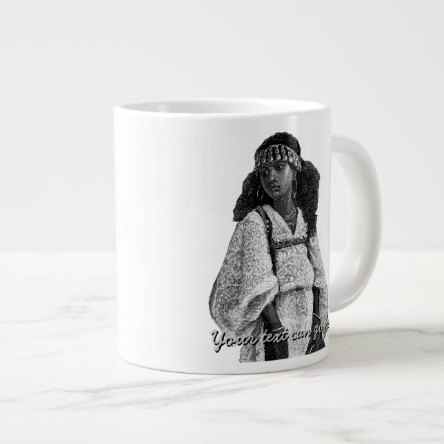 Caneca De Café Grande Linda mulher africana Mug (Frente Esquerda)