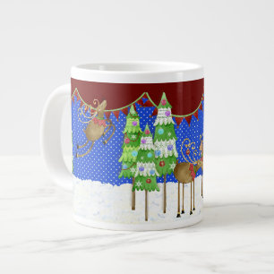 Caneca De Café Grande Lindo-a-Lixeira da árvore de Natal Mug.