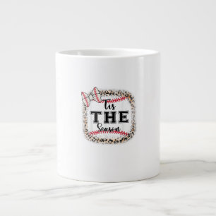 Caneca De Café Grande Lindo beisebol É a temporada Mamãe Irmã Menino