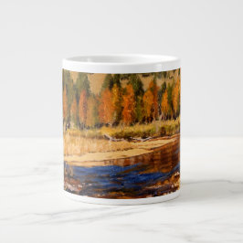Caneca De Café Grande Lindo riacho de montanha de outono no Colorado