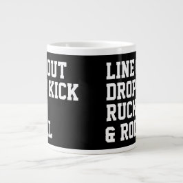 Caneca De Café Grande Line Out Drop Kick Ruck And Roll