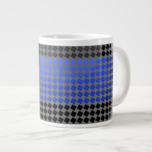 Caneca De Café Grande Linha Azul Fina