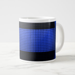 Caneca De Café Grande Linha Azul Fina