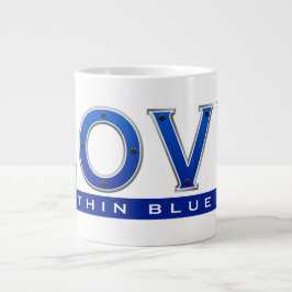 Caneca De Café Grande Linha Azul fina de 15 oz