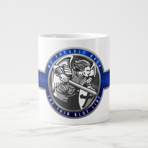 Caneca De Café Grande Linha Azul Fino