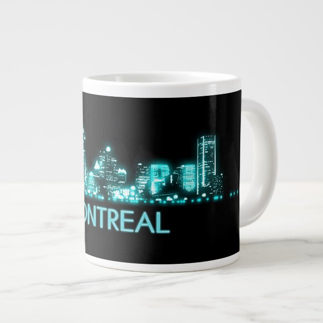 Caneca De Café Grande Linha do céu de Montreal (Frente Esquerda)