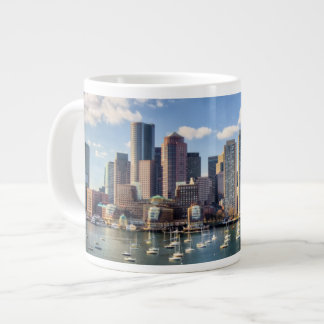 Caneca De Café Grande Linha do horizonte de Boston a partir da frente da